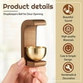 thumbnail image 6 of Eespoir Entrance Hanging Chime, Adhesive Backing Wood Door Chime, Shopkeepers Bell, for Door Opening Business When Entering Decoration, Brown, 6 of 7