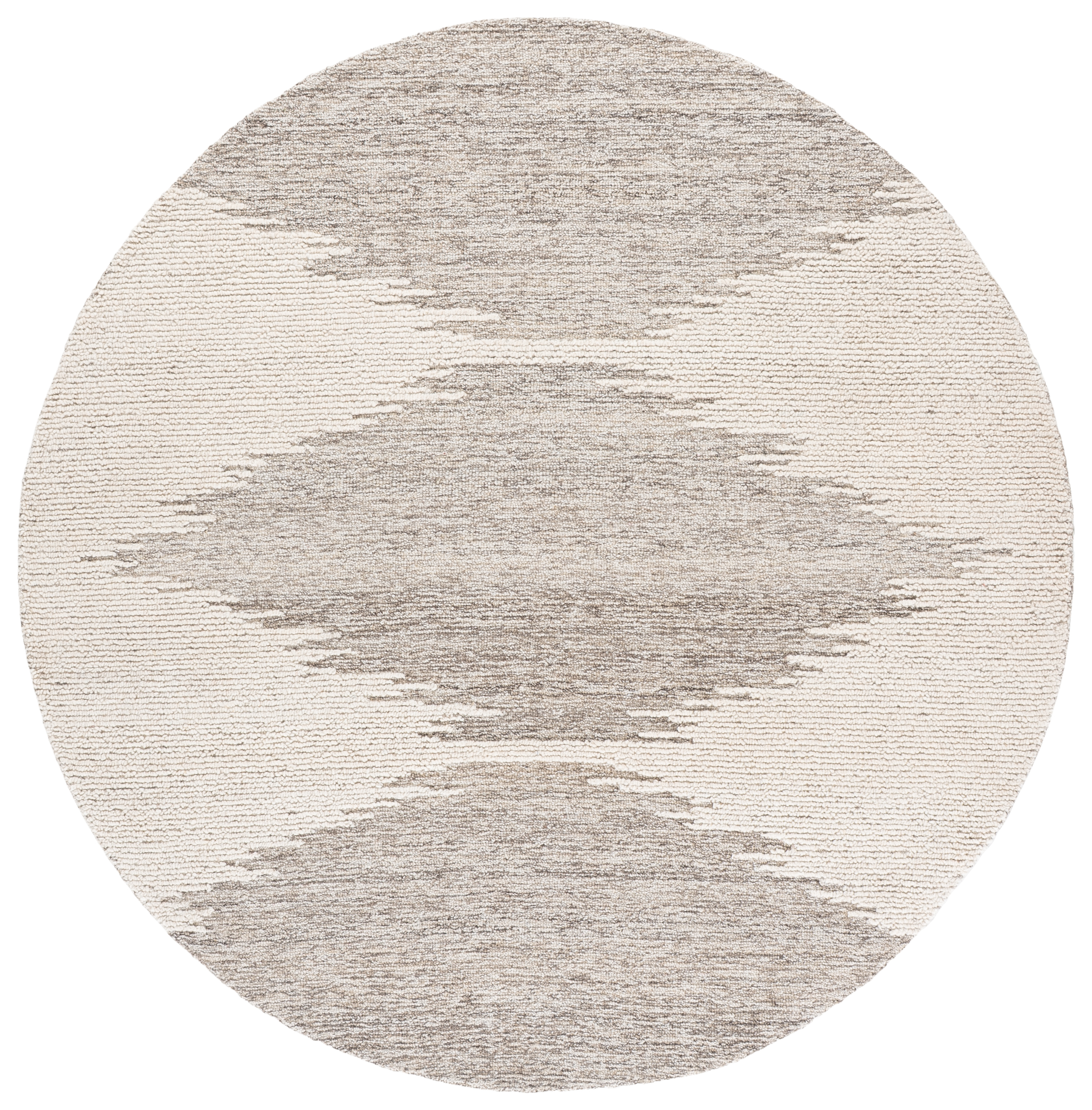 SAFAVIEH Abstract Aldous Abstract Area Rug, Brown/Ivory, 6' x 6' Round