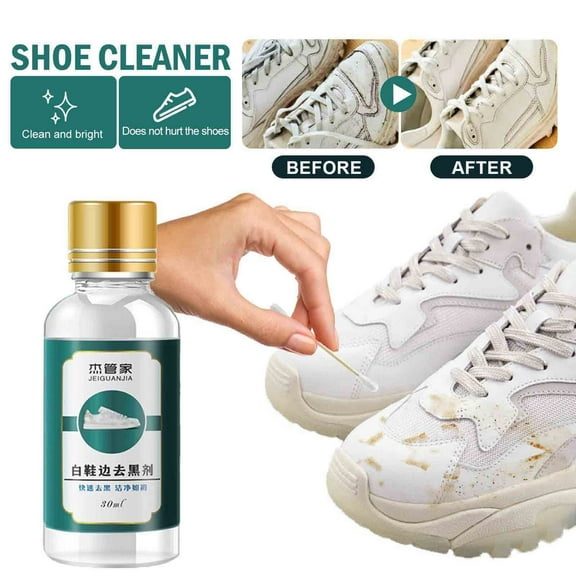 Qnjujn Multipurpose Leather and Shoe Cleaner, 30ml Scratch and Stain Remover for Sports Shoes, Leather Bags, Belts, Watch Straps, Gentle Chemical-Free Restoration, 2pc Set