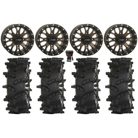 System 3 ST-3 14" Wheels Bronze 30" Outlaw Max Tires Sportsman RZR Ranger