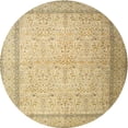 thumbnail image 1 of Ahgly Company Machine Washable Indoor Round Traditional Cinnamon Brown Area Rugs, 3' Round, 1 of 7
