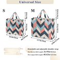 thumbnail image 2 of FORMRS Womens Corduroy Tote Bag Crossbody Shoulder Handbag with Pocket, Pink Geometric, 2 of 7