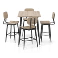 thumbnail image 2 of Furniture of America Derk 5-Piece Counter Height Dining Set, Natural, 2 of 10