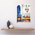 thumbnail image 2 of Kitchen Fireplace In Traditional Spanish Home Modern Folk Art Watercolour Painting Large Wall Art Poster Print Thick Paper 18X24 Inch, 2 of 5
