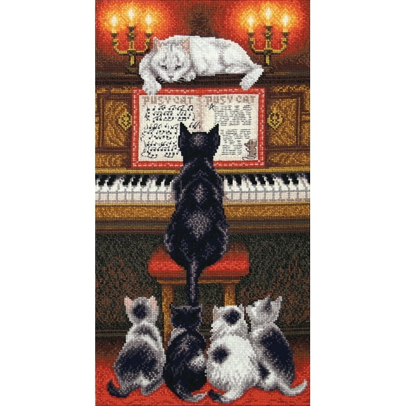 Cross-stitch kit M-353C "Music lesson"