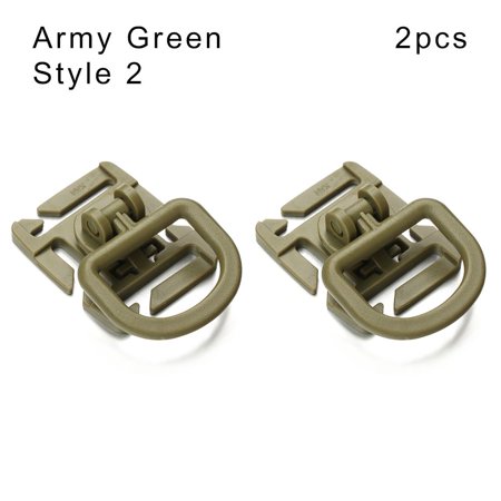 1/2/5pcs Camp Hike Backpacks Locking Carabiner Outdoor Molle Webbing EDC tool Mountain Clamp Hose Clamp D Ring Clip Strap Hang Buckle ARMY GREEN 2PCS STYLE 2