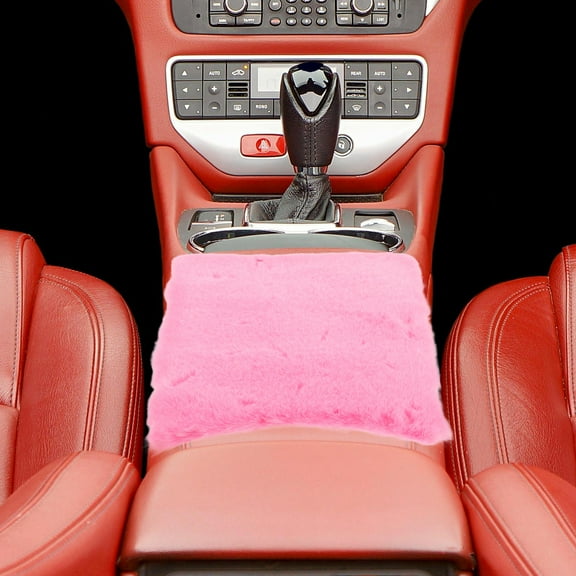 Raindrops Pink Armrest Cover for Car Soft Console Pad 1 Set Auto Center Armrest Decoration Protector Fits Most Vehicles