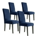 thumbnail image 1 of Velvet Chair Cover Thick Navy Blue 4 Pack, 1 of 1