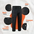 thumbnail image 3 of Riggermen Mens Cargo Work Pant Elasticated Waist Relaxed Fit Black, 30Wx30L, 3 of 9