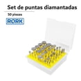 thumbnail image 2 of Kit Puntas Diamantadas Mototool Precisión Joyero 50 Piezas Rork MT-020, 2 of 7
