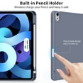 thumbnail image 5 of Kenke Case for iPad Air 11-inch M3/M2 (2025/2024), iPad Air 5th/4th Generation (2022/2020) Case with Pencil Holder, Trifold Stand Case with Soft TPU Back Cover, Auto Sleep/Wake, Purple Grey, 5 of 8