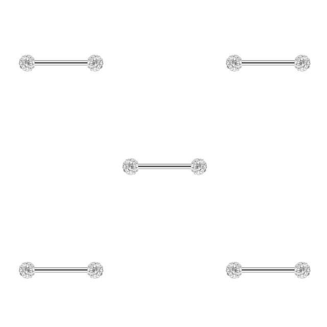 Jumpingount Anillo para pezones con barra, encantador adorno de Metal para el pecho, decoración para cuerpos pequeños, Piercings para el pecho, Type2 NO2 Jumpingount CBP271339