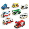 thumbnail image 5 of Lego Block Car Small Particle Children's Toy Car Sports Car Assembled Block Racing Fire Truck Toy Model, 5 of 5