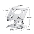 thumbnail image 2 of Support de Cellulaire pour Tablette et Téléphone de Bureau avec Base Rotative à 360°, Support Pliable et Réglable en Aluminium, Support Universel pour Tablettes et Téléphones Mobiles de 4 à 13 Pouces, 2 of 7