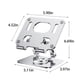 thumbnail image 3 of Soporte de escritorio para tableta y teléfono celular con base giratoria de 360°, soporte de aluminio plegable y elevable, soporte universal para tabletas y teléfonos móviles de 4 a 13 pulgadas, sopor, 3 of 7