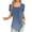 Blue, variant on Giftesty Womens Blouses and Tops Women Fashion Printed Casual V-Neck Short Sleeve Loose T-Shirt Blouse Tops