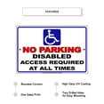 thumbnail image 2 of No Parking Disabled Access Required At All Times Novelty Indoor Outdoor Notice Warning Aluminum Metal Sign 12"x18", 2 of 5