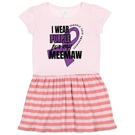 

Inktastic Chronic Pain I Wear Purple For My Meemaw Gift Toddler Girl Dress