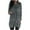 Gray, variant on Womens Long Sleeve Round Neck Solid Color Velour Top with Pockets Long Length Womens Winter Loose Sweatshirt Pocket Tops Casual Daily Wear for Winter Fall