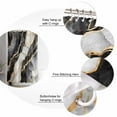 thumbnail image 5 of Abstract Art Shower Curtain Set ，Waterproof Fabric Shower Curtains White Black Gradient Marbling Water Ripple Shower Curtains for Bathroom,Bathroom Decor 60"x72", 5 of 6