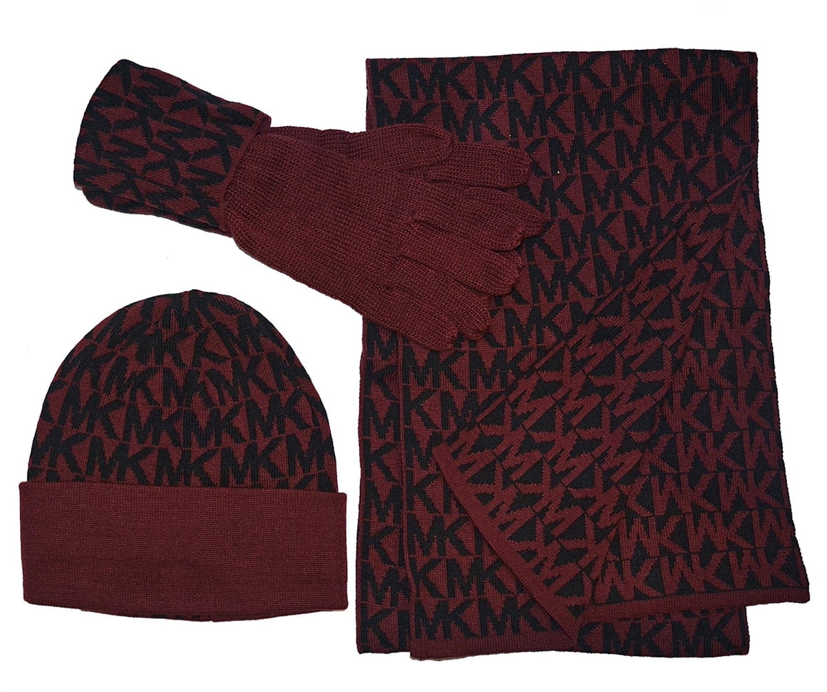 mk scarf hat glove set