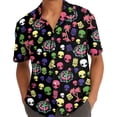thumbnail image 5 of Funny Pool Tiki Alien Hawaiian Shirt For Men Aliens Party Vacation Mens Hawaiian Shirts Short Sleeve Button Down Shirt Men, 5 of 7