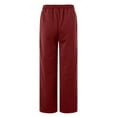 thumbnail image 6 of Qopobobo Trousers For Men Men's Cargo Jogger Pants Sport Lightweight Casual Pants with Multiple Pockets Adjustable Drawstring Waist Wine,L, 6 of 7