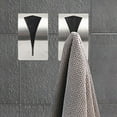 thumbnail image 3 of CARRFA 4PCS Self Adhesive Towel Hook Holder, Stainless Steel Kitchen Dish Towel Hook for Bathroom Kitchen Wall Door Hanging, Non Drilling Hangers Rack (Silver), 3 of 9