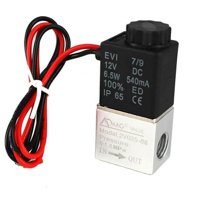 1/4inch DC 12V 2 Way Normally Closed Electric Solenoid Air Valve 1/4" Port