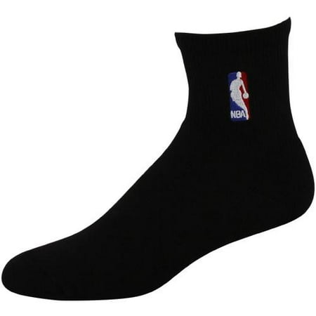 - NBA Black Logoman Men's Medium Quarter Socks Fits Size 5-10