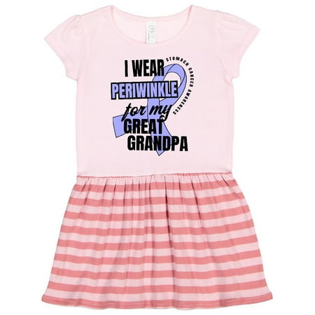 

Inktastic I Wear Periwinkle For My Great Grandpa Stomach Cancer Awareness Gift Toddler Girl Dress