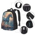 thumbnail image 4 of Daiia Forest Lake White Horse Backpack for Men and Women -Durable Backpack Large Capacity, Water-Resistant Bag with Adjustable Straps and Laptop Compartment, 4 of 9