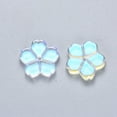 thumbnail image 2 of Glass Transparent Glass Beads AB color Plated Flower Clear AB 11.5x12x2.5mm Hole: 1mm, 2 of 2