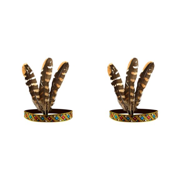 Inteprter Indian Headpiece Feather Headband Festival American Headband Dress Fancy Niños 50cm 2Conjunto