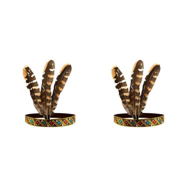 Inteprter Indian Headpiece Feather Headband Festival American Headband Dress Fancy Niños 50cm 2Conjunto