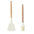 thumbnail image 1 of Utensilios de cocina de silicona | Mango de madera, utensilios de cocina antiadherentes, resistentes al calor, 1 of 5