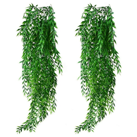 Fall Leaf Garland Clearance!Home Decor Artificial Flowers for Outdoors 2 Pcs Hanging Garland Vine Flower Trailing Bracket Artificial Hanging