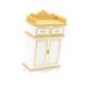 thumbnail image 1 of Gabinete en miniatura para casa de muñecas a escala 1/12, muebles para casa de muñecas, muebles pequeños Oro blanco, 1 of 9