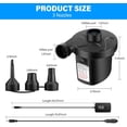 thumbnail image 2 of Electric Air Pump for Inflatable with 3 Nozzles, 110V AC/12V DC, Air Mattress Pump, Quick Fill Inflator Deflator Air Pump Perfect for Outdoor Camping Inflatable Boat Blow Up Pool Water Toy, 2 of 4