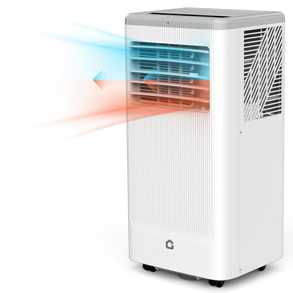 Accreate Portable AC Unit with Heater, 10,000 Btu Air Conditioner Portable For Room Up to 350 Sq.Ft., 3-In-1 Free Standing Cooling AC Unit With Fan & Dehumidifier, Sleep Mode, Auto Swing,24H Timer