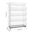 thumbnail image 2 of Fruit Vegetable Storage Basket for Kitchen, 5 Tier Stackable Metal Wire Basket Stand Cart w/Wheel Rolling Pantry Retail Display Rack Fruit Basket Organizer Baskets for Kitchen, Pantry (Black,White), 2 of 23