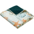 thumbnail image 4 of Greenland Home Fashions Kona Luxurious Ultra Soft Cotton Throw Blanket Ocean 50" x 60", 4 of 6