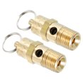 thumbnail image 1 of Unique Bargains 1/4 Male NPT Safety Valve, 2 Pack Pressure Release Valve, 150 PSI Set Pressure, 1 of 5