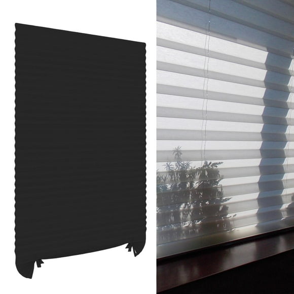 Persiana adhesiva para ventanas, sin taladro, para cortar a medida, para sala de estar, transpirable, de tela no tejida, protección de privacidad. Negro 90x150cm
