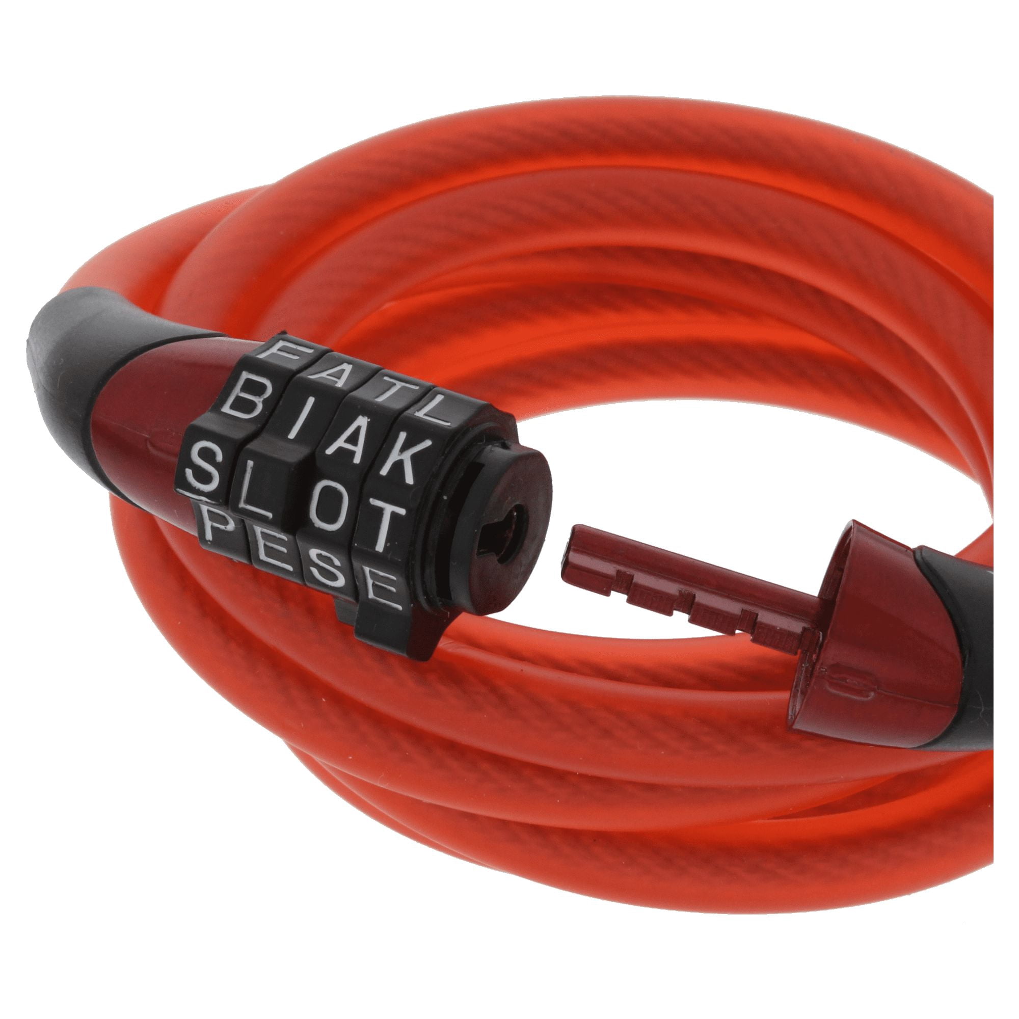 WordLock 8mm x 4 ft Cable Bike Lock- Red