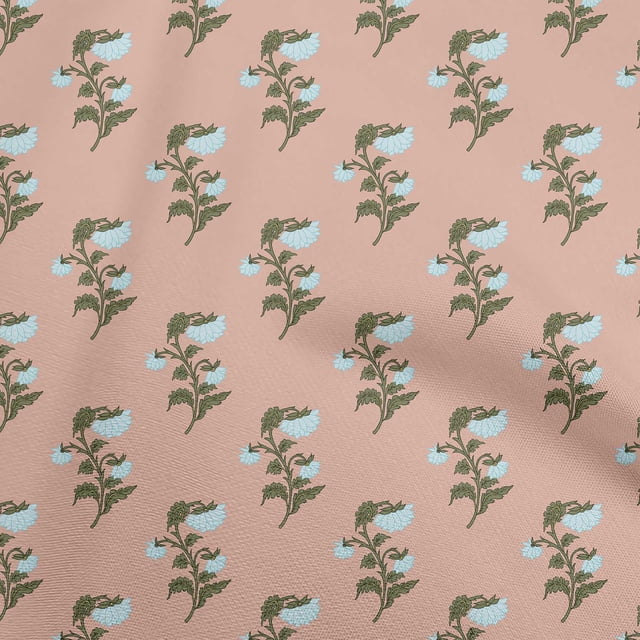 oneOone Rayon Medium Pink Fabric Florals Sewing Craft Projects Fabric Prints By Yard 56 Inch Wide
