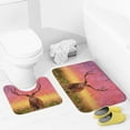 thumbnail image 4 of Sunset Sky Bathroom Rugs, 2 Pieces Bath Rug Mat U Shaped Toilet Rugs, Soft Absorbent Bath Rugs, Machine Washable, Non-Slip Bath Mats For Tub, Shower And Bath Room, 4 of 6