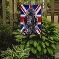 thumbnail image 2 of Black Standard Poodle with English Union Jack British Flag Garden Flag, 2 of 2