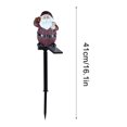 thumbnail image 3 of Solar Santa Resin Courtyard Lamp, Holiday Garden Solar Light, Hand Drawn Santa Claus Christmas Decoration, IP65 Waterproof Warm White Outdoor Solar Powered Landscape Lighting for Yard Pathway, 3 of 7