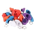 thumbnail image 4 of 20Pcs Slipper Keychain Assorted Colors Soft Flexible Silicone Sturdy Hole Shoes Keychain for Bag Backpack Clothes, 4 of 14